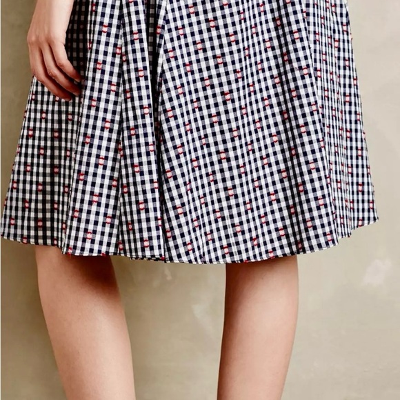 Anthropologie Black and White Patterned Midi Skirt - Picture 3 of 10